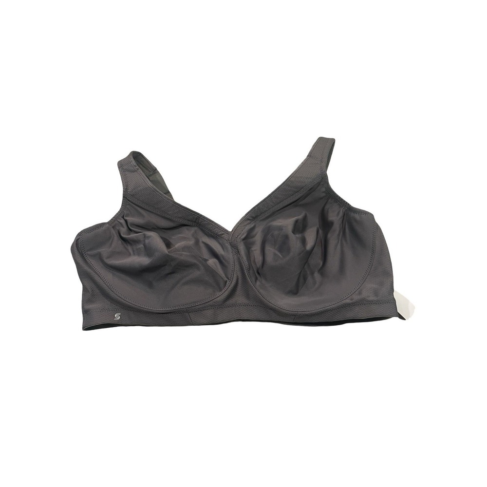 Glamorise Women's High Impact Sports Bra 48D Gray No-Wire New